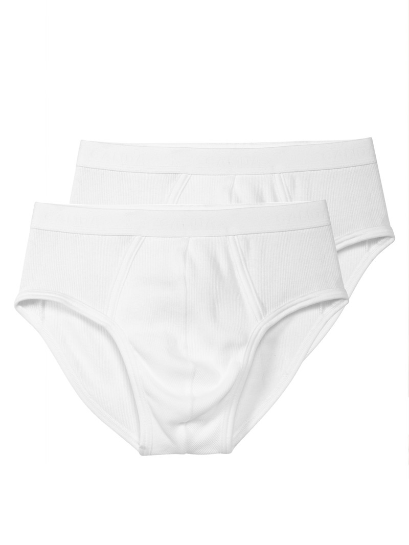 Weiss Calida Natural Benefit Briefs In A Double Pack Men Underwear | LERKB-2361