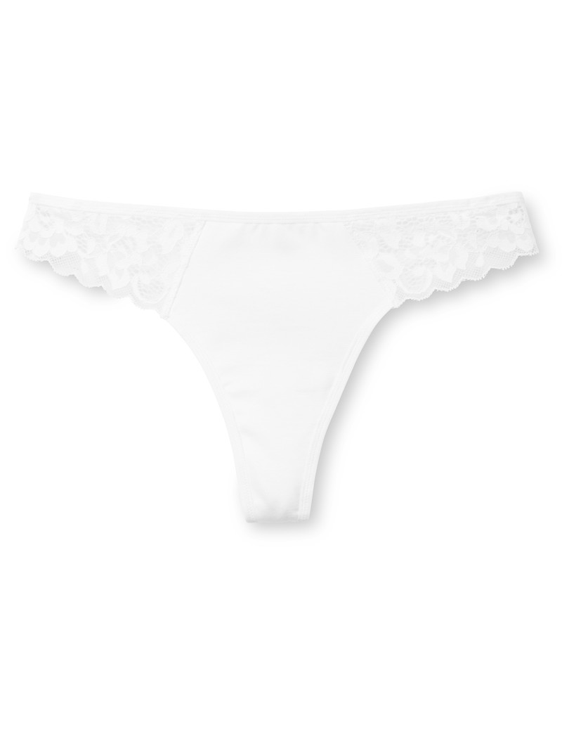 Weiss Calida Natural Comfort Lace String Women Underwear | JBVRT-9817