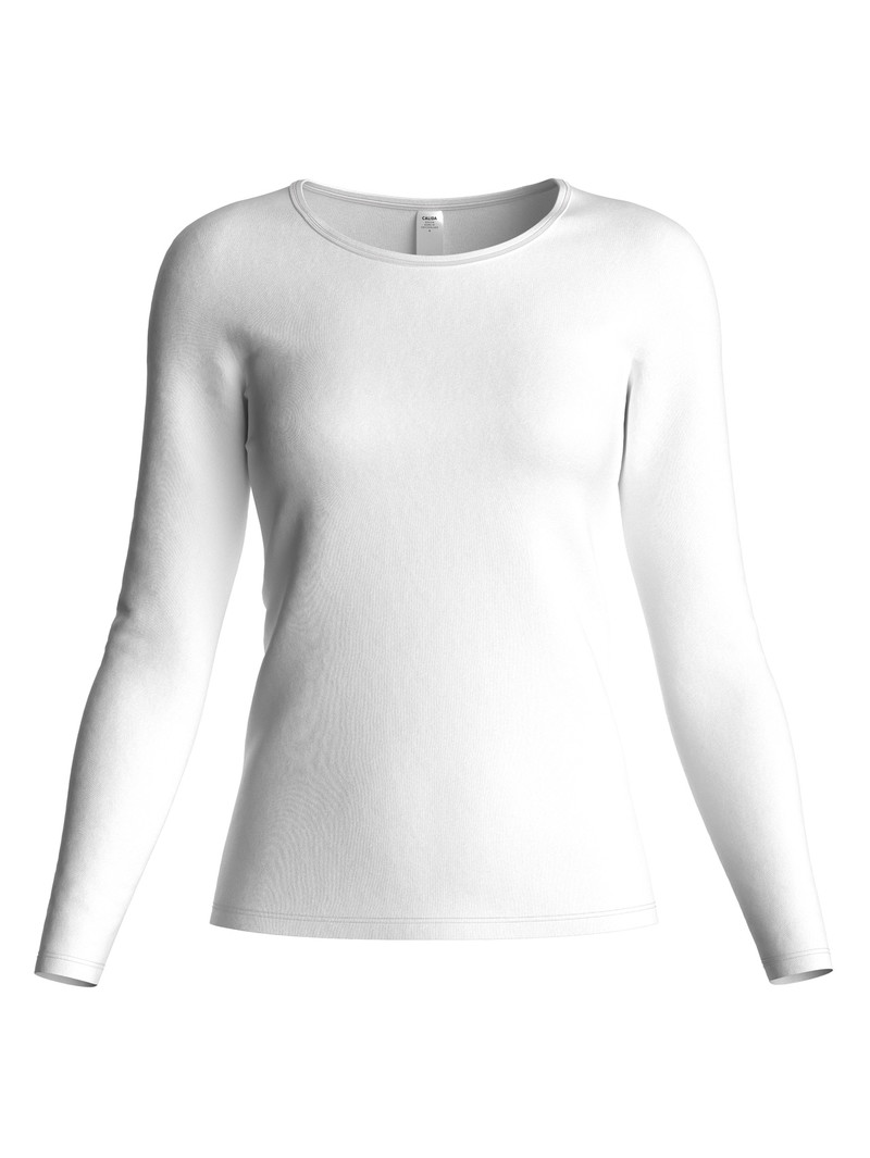 Weiss Calida Natural Comfort Shirt Long Sleeve Women Underwear | UTLMB-4752