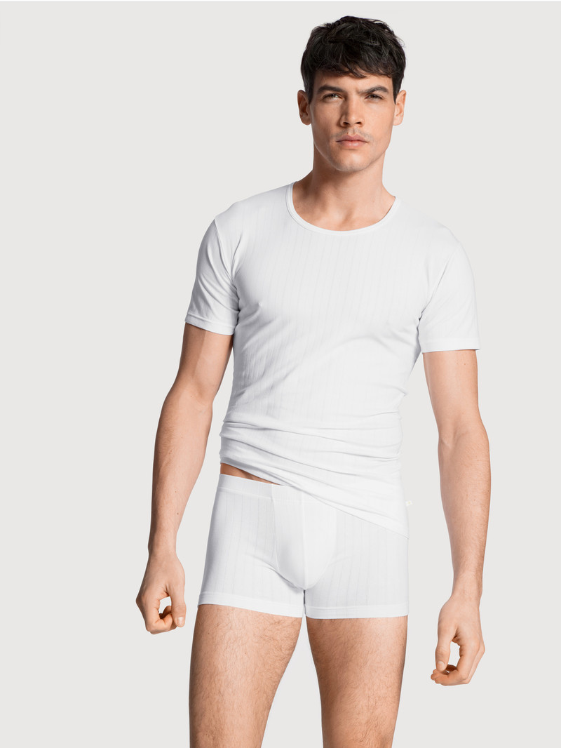 Weiss Calida Pure & Style T-shirt Men Underwear | PWIKG-3718